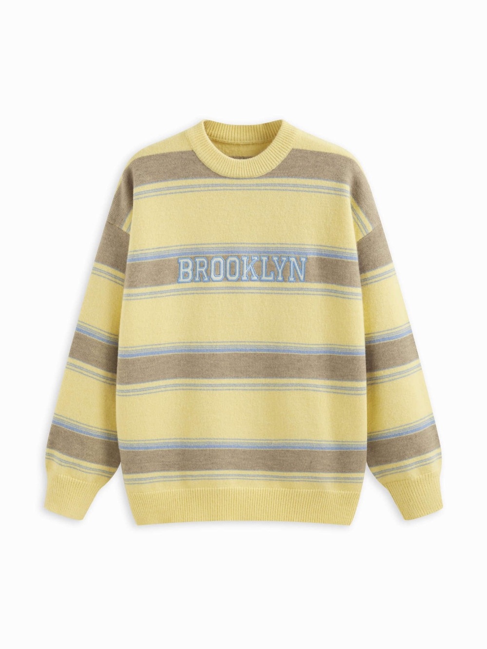 Cider Yellow Striped 'BROOKLYN' Crewneck Sweater